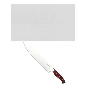 Tabua de Corte LISA polietileno Branca, 50 x 30, com faca 10